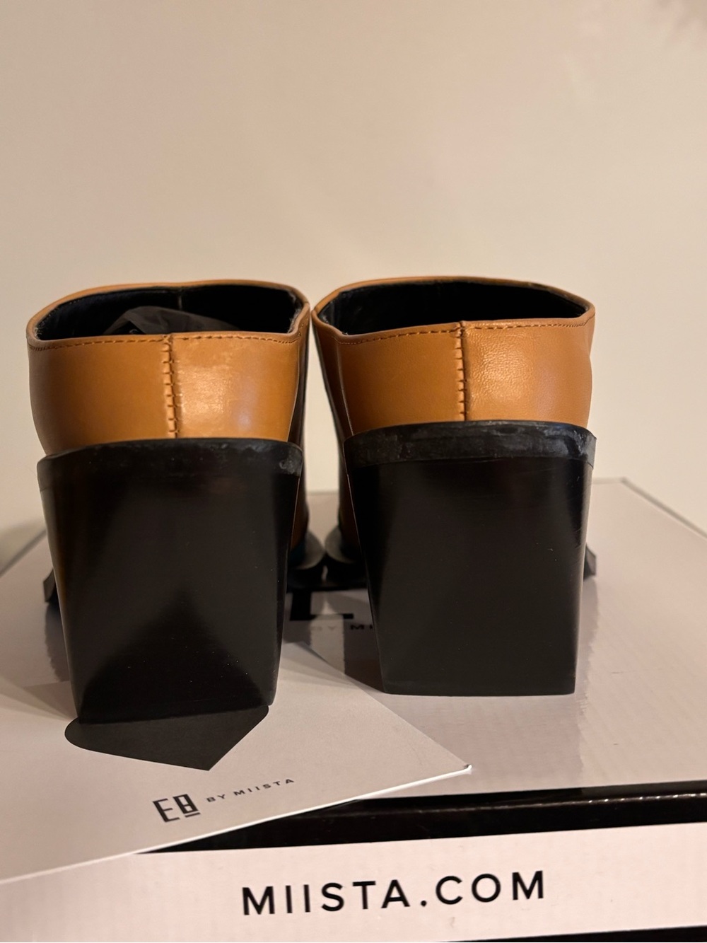 NIB E8 by Miista Dory Western Cowboy Beige Turquoise Blue Croc Leather Mules 38 - Picture 5 of 8